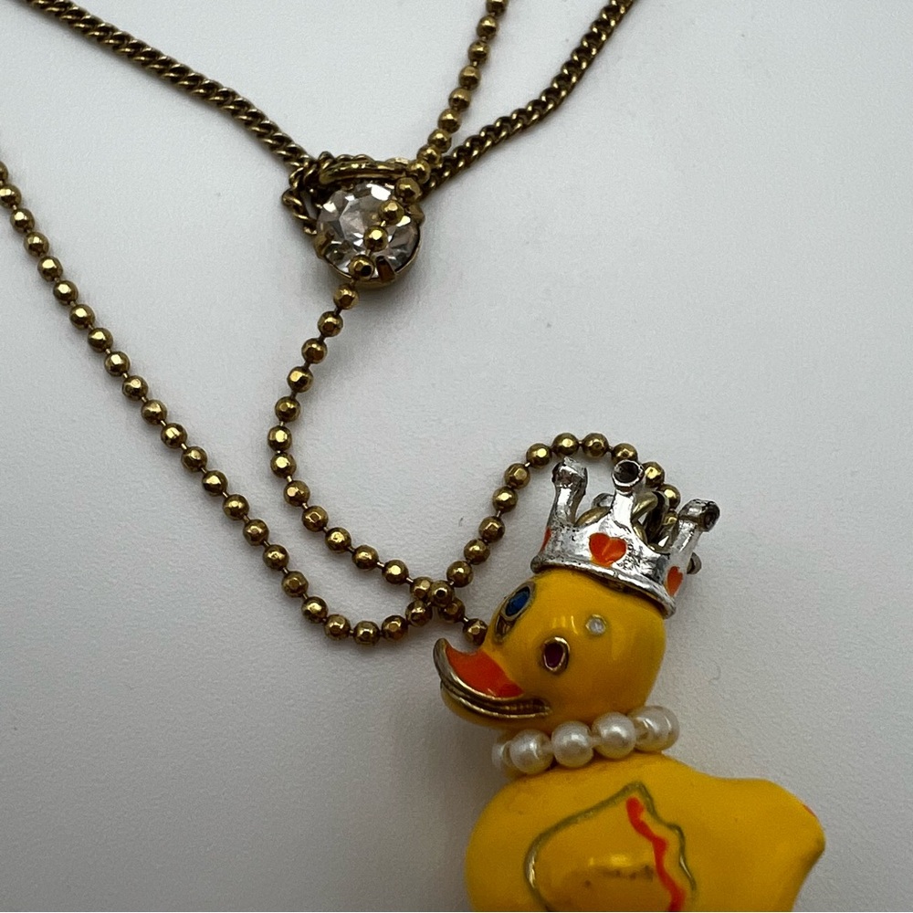 RARE Vintage Betsey Jonson Dollhouse Rubber Ducky Necklace - Picture 11 of 14